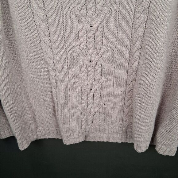 Women’s Van Heusen Cable Knit Crew Neck Sweater Lavender Large - Picture 4 of 12
